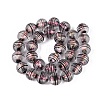 Frosted Handmade Foil Glass Beads Strands FOIL-Q002-02C-2