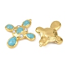 Dyed Synthetic Turquoise & Natural Pearl Big Pendants KK-H516-23G-2
