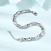 5.5MM 304 Stainless Steel Twisted Oval Link Chain Bracelets for Man and Women SA-CBAB767-17C-P-2