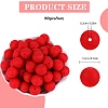 80Pcs Round Silicone Focal Beads SIL-SZ0001-24-14-2