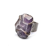 Nuggets Natural Amethyst Cuff Rings PW-WG4B999-05-1