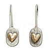 Oval with Heart Pattern Alloy Dangle Earrings FS-WG9D7F4-01-3