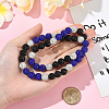 1Pc Polymer Clay Rhinestone Round Beaded Stretch Necklaces NJEW-SP0001-14K-4