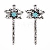 Tibetan Style Alloy Big Pendants PALLOY-S120-297AS-RS-1