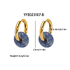 French Vintage Natural Lapis lazuli Hoop Earrings AC0177-3-9