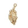 Brass Micro Pave Cubic Zirconia Pendants KK-B152-13C-G-1