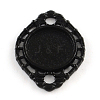 Oval Electrophoresis Alloy Flat Round Tray Cabochon Connector Settings PALLOY-Q304-67-NR-1