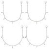 Gorgecraft 4Pcs 2 Style Alloy Rhinestone Shoe Chains DIY-GF0007-31-1