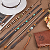 CRASPIRE 6Pcs 6 Styles Imitation Leather Southwestern Cowboy Hat Belt AJEW-CP0007-23-4