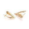 Brass Micro Pave Cubic Zirconia Hoop Earring Finding KK-N261-42G-2