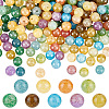 ARRICRAFT 270Pcs 9 Colors Imitation Cracked Jade Glass Beads Sets GLAA-AR0001-37-1