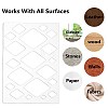 3Pcs 3 Styles Clear Acrylic Drawing Stencils AJEW-HY0001-77C-5