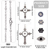 DELORIGIN DIY Interchangeable Pendant Necklace Making Kit DIY-DR0001-01-2
