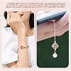 2Pcs 2 Colors Brass Micro Pave Cubic Zirconia Beads KK-YW0003-04-6
