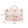 Heart Printed Cotton Cosmetic Zipper Tote Bags PW-WGB0E56-03-2