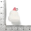 Christmas Flocky Opaque Resin Pendants RESI-C064-01E-3