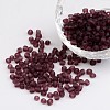 6/0 Frosted Round Glass Seed Beads X-SEED-A008-4mm-M16-1