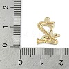 Brass Crystal Rhinestone Letter Links Connector Charms KK-S395-06G-Z-3