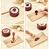 Brass Wax Seal Stamps with Rosewood Handle AJEW-WH0412-0049-3