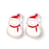 Christmas Decorations Theme Opaque Acrylic Bead with Enamel X-OACR-Z021-01J-1