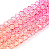 Transparent Gradient Color Glass Beads Strand GLAA-TAC0022-05D-2