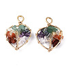 Natural Mixed Stone Pendants G-T131-97B-05-2