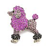 Poodle Alloy Rhinestone Brooches JEWB-Q006-01B-2