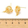 Brass Stud Earrings Findings EJEW-H128-03G-3