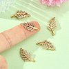 SHEGRACE Brass Micro Pave Clear Cubic Zirconia Connector Charms XGRQ3P311-600G-5