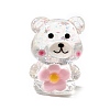 Transparent Resin Little Bear Ornament RESI-S015-01F-1