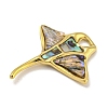 Ion Plating(IP) 304 Stainless Steel Pave Paua Shell Pendants X-STAS-S146-13P-2