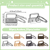 80Pcs 4 Colors Iron Ribbon Ends with Rings IFIN-GO0001-07-2