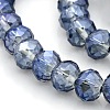 Full Rainbow Plated Faceted Rondelle Glass Beads Strands GLAA-A024F-FR03-1