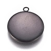 304 Stainless Steel Pendant Cabochon Settings STAS-G127-13-16mm-B-2