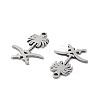 201 Stainless Steel Connector Charms STAS-A090-20P-2