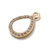 Brass Micro Pave Cubic Zirconia Charms KK-H089-07A-G-2
