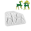 DIY Christmas Deer Pendant Silhouette Silicone Molds XMAS-PW0001-008A-1