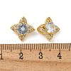 Rack Plating Brass Micro Pave Cubic Zirconia Charms KK-G513-03G-3