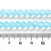 Baking Painted Transparent Glass Beads Strands DGLA-A034-J6MM-D08-4