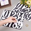 12 Sheets 2 Colors Number 0~9 PVC Waterproof Self-Adhesive Sticker DIY-NB0007-28-3