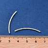 925 Sterling Silver Curved Tube Beads STER-H112-07A-3