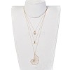 Brass Pendant Necklaces Sets NJEW-JN02405-5