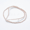 Electroplate Glass Beads Strands X-EGLA-J144-HR-C07-3