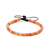 Natural Carnelian Braided Bead Bracelets for Women PW-WG20352-10-1