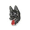 Dog Enamel Pin with Brass Butterfly Clutches JEWB-A006-03H-1