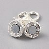Alloy Rhinestone Magnetic Clasps ALRI-TAC0001-01S-2