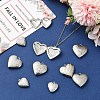 10Pcs 10 Styles 304 Stainless Steel Locket Pendants STAS-YW0011-31-4
