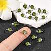 SHEGRACE Brass Pave Cubic Zirconia Flat Round Connector Charms XGRQ2O414-435D-P-5