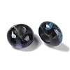 Resin European Beads with Glitter Powder RESI-F055-07G-2