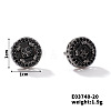 Chic Brass Cubic Zirconia Stud Earrings LS-ZD1304-12-1